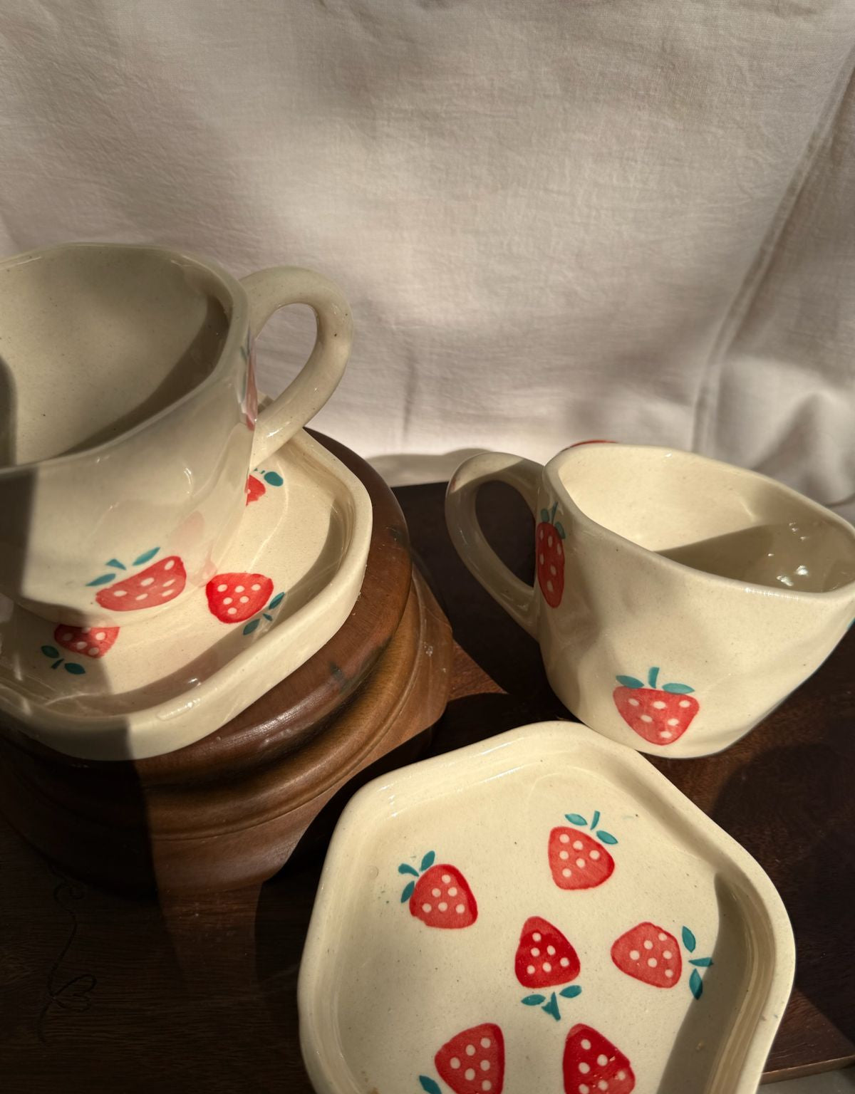 Strawberry Cup & Saucer Set