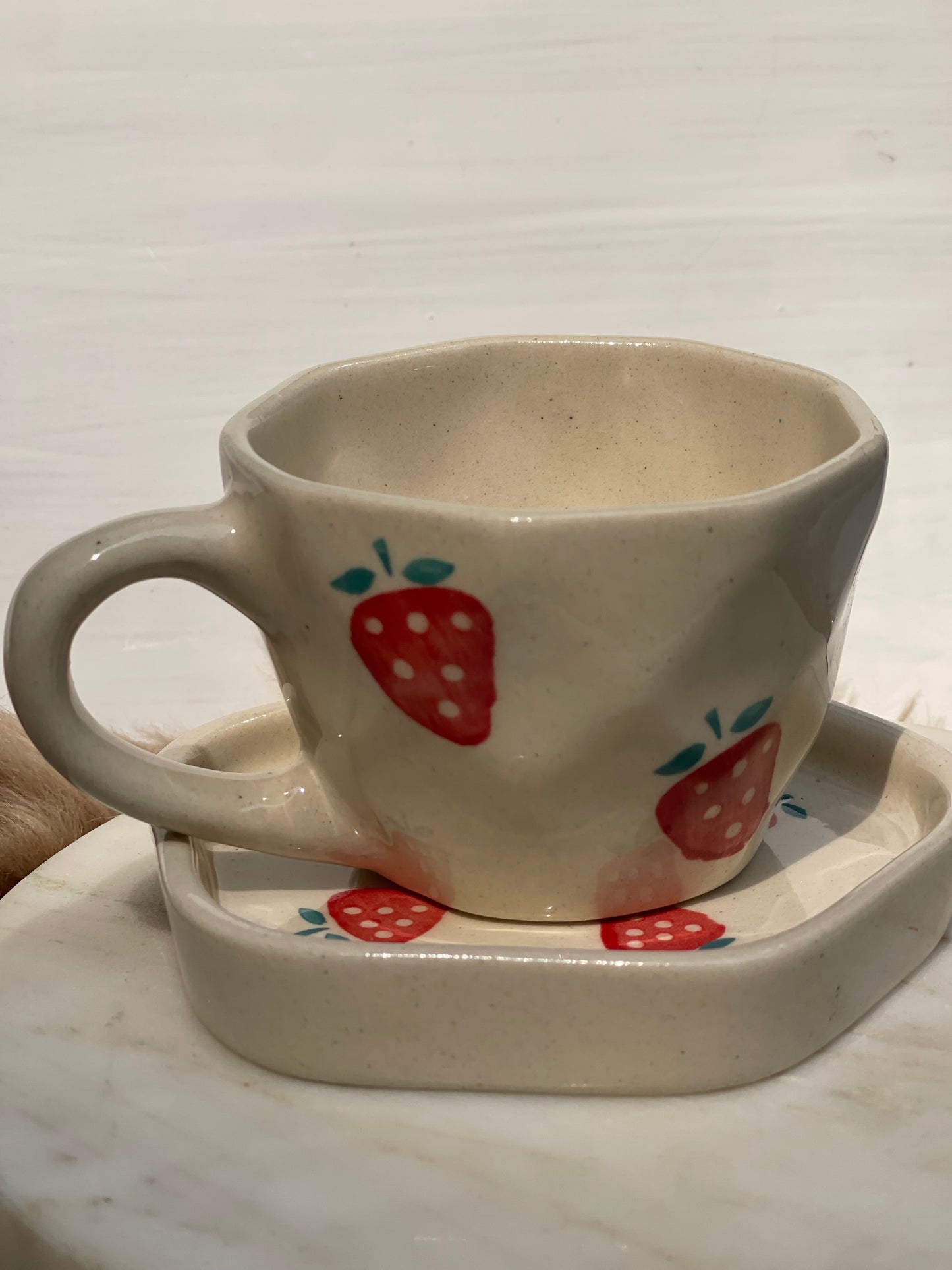 Strawberry Cup & Saucer Set