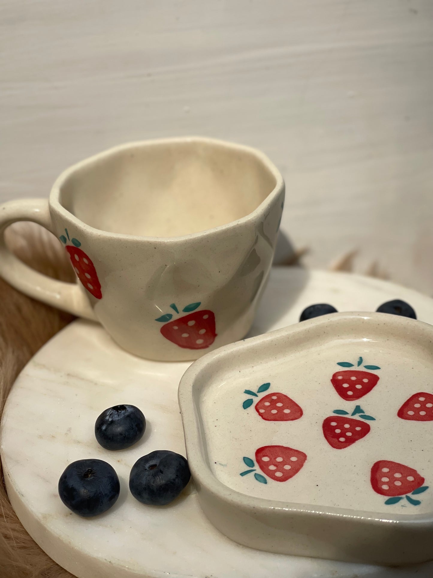 Strawberry Cup & Saucer Set