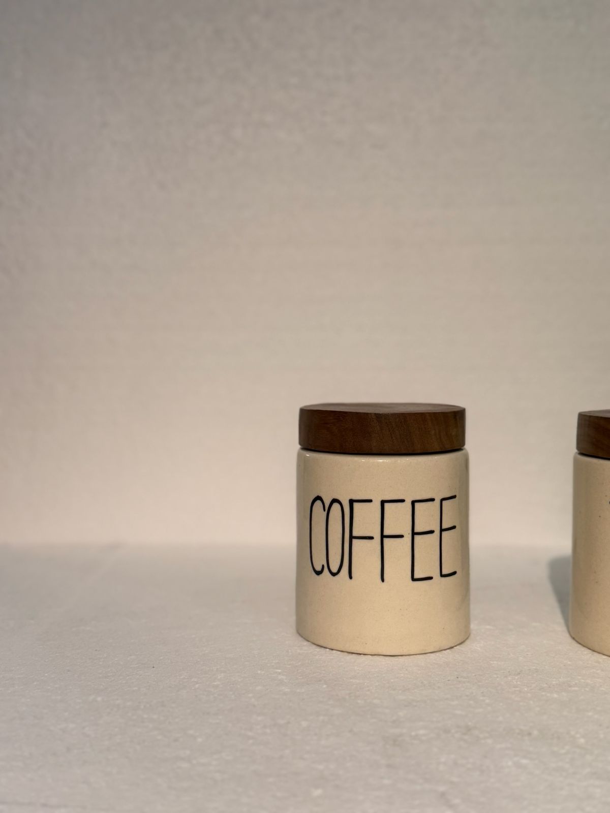 Minimalist Ceramic Jar Set (Coffee | Tea | Sugar)