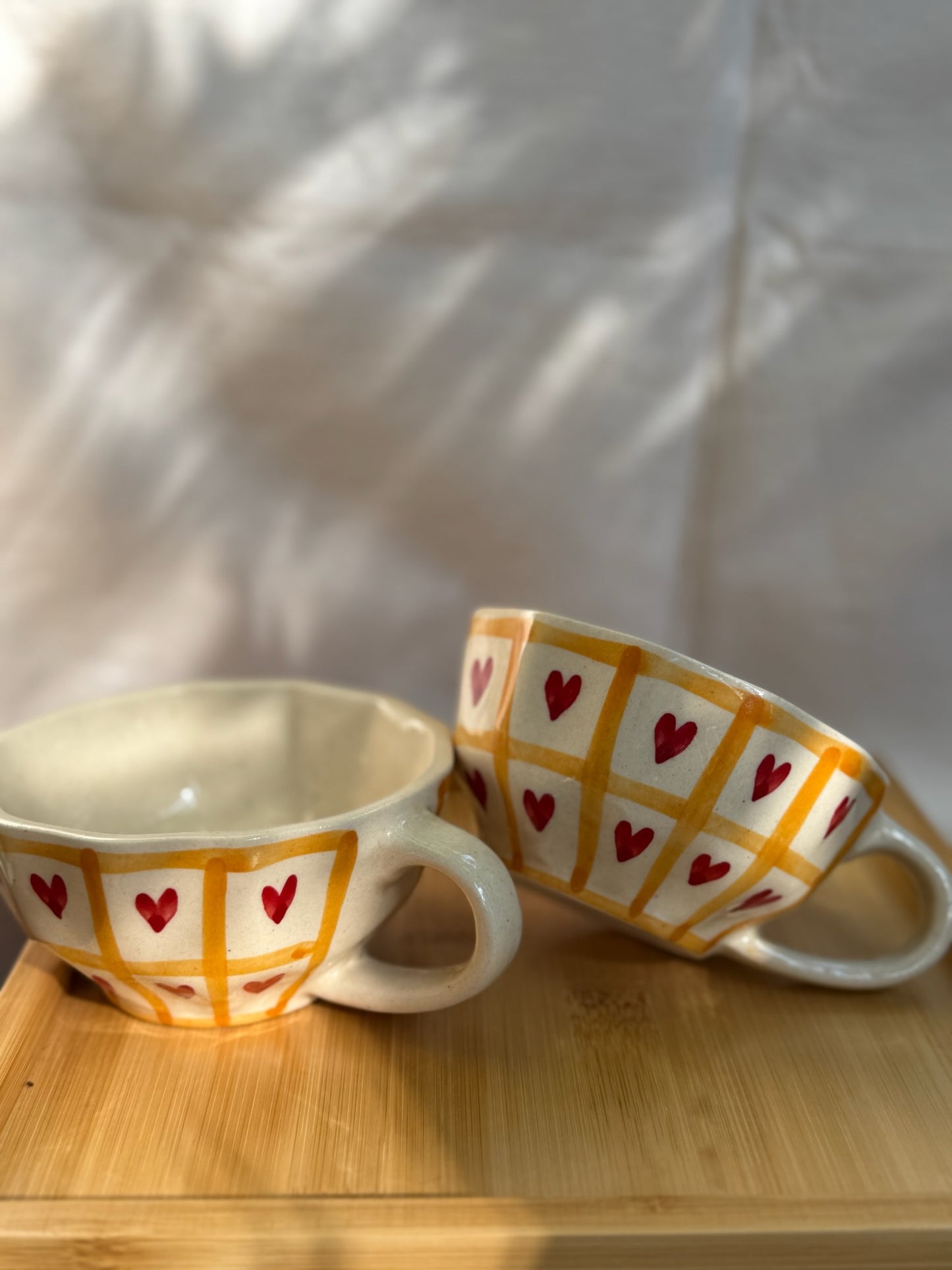Blessed Chequered Heart Cup